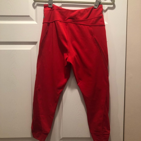 Zella Red Mesh Leggings - Picture 6 of 9